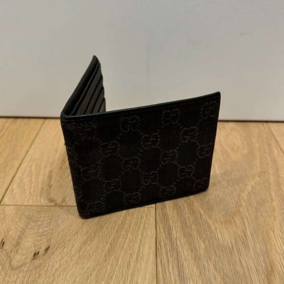 *SOLD* Gucci Monogram Allover Print Men's Canvas Bi-Fold Wallet 100% Authentic - Picture 5 of 7